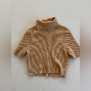 House of Harlow 1960 Soft Beige Knit Sweater short sleeve